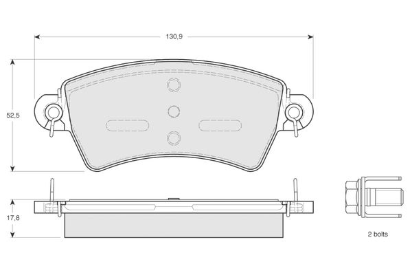 PROCODIS FRANCE Piduriklotsi komplekt,ketaspidur PF1341